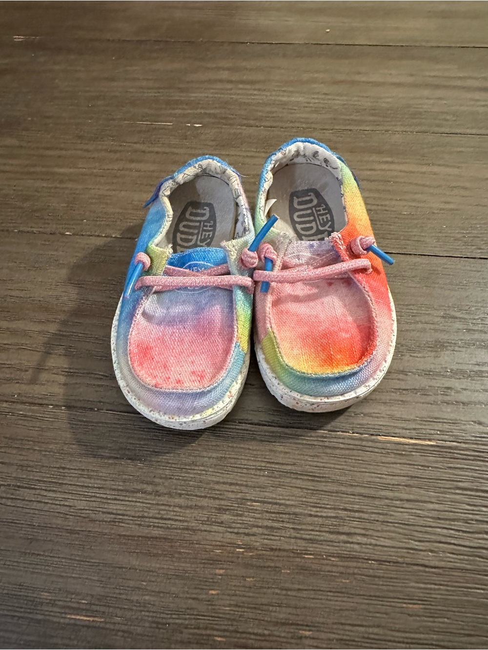 Hey Dude toddler Sz 5 Wendy Dreamer Magic Tie-Dye Canvas Slip-Ons